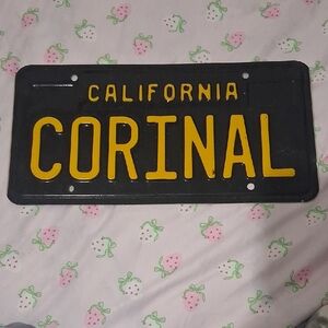 Black and Yellow License Plate